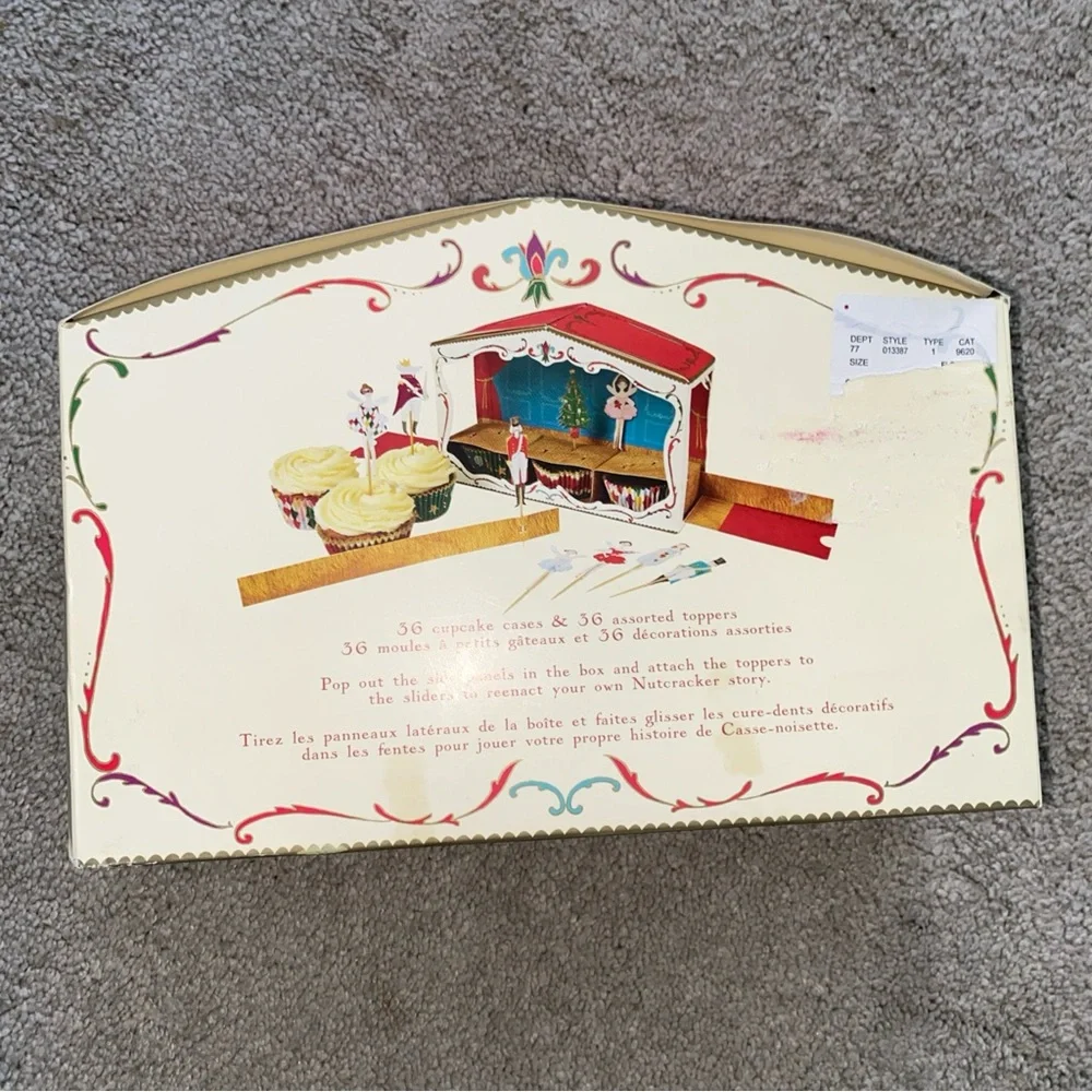 Meri Meri Nutcracker Ballet Christmas Cupcake Liners & Topper‎ Picks Kit